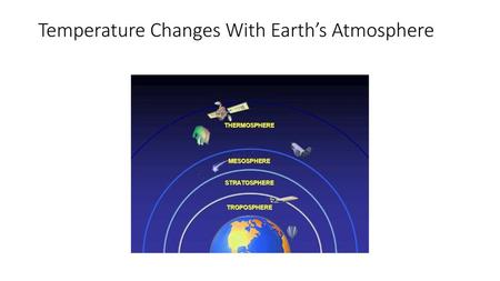 Temperature Changes With Earth’s Atmosphere