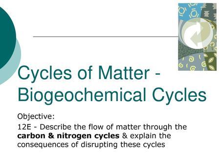 Cycles of Matter - Biogeochemical Cycles