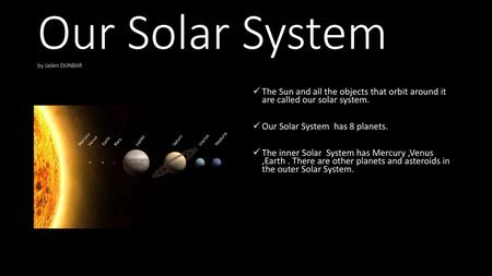 Our Solar System by Jaden DUNBAR
