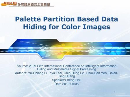Palette Partition Based Data Hiding for Color Images