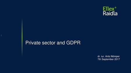 Private sector and GDPR