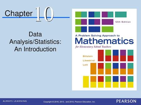10 Chapter Data Analysis/Statistics: An Introduction