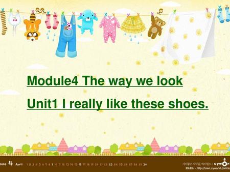 Module4 The way we look Unit1 I really like these shoes.