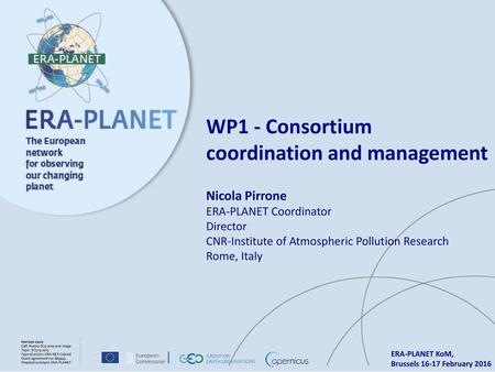 WP1 - Consortium coordination and management