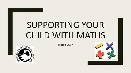 Supporting your child with maths