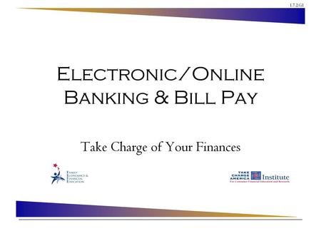 Electronic/Online Banking & Bill Pay