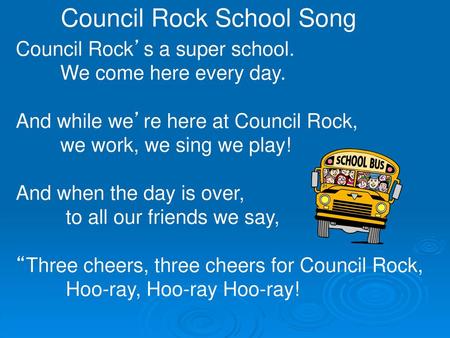 Council Rock School Song