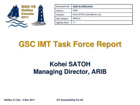 GSC IMT Task Force Report