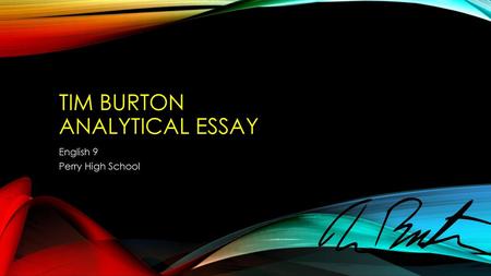 Tim Burton Analytical Essay