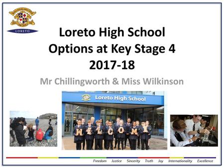 Loreto High School Options at Key Stage