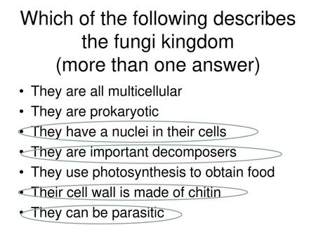 They are all multicellular They are prokaryotic
