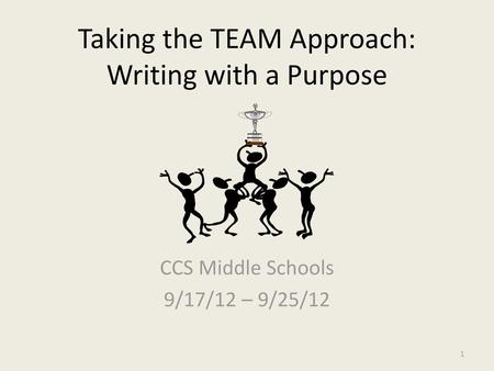 Taking the TEAM Approach: Writing with a Purpose