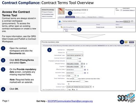 Contract Compliance: Contract Terms Tool Overview