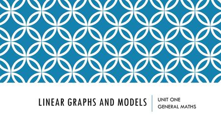 Linear graphs and models