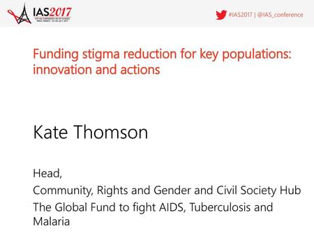 Funding stigma reduction for key populations: innovation and actions