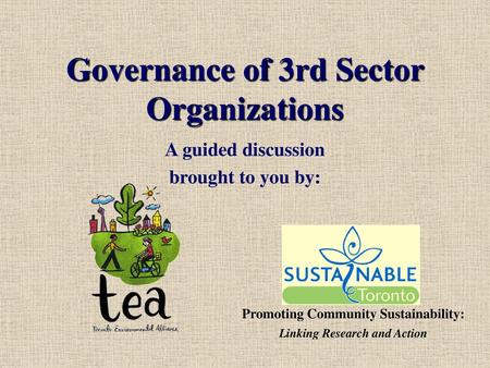 Governance of 3rd Sector Organizations