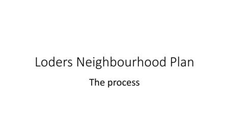 Loders Neighbourhood Plan