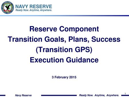 Transition Goals, Plans, Success