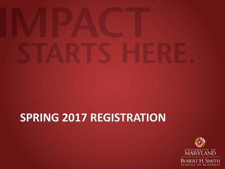 Spring 2017 Registration.
