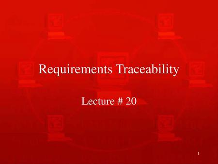Requirements Traceability