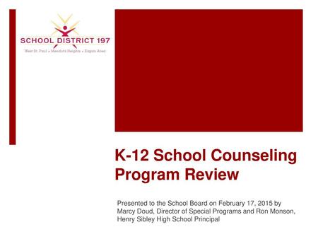 K-12 School Counseling Program Review