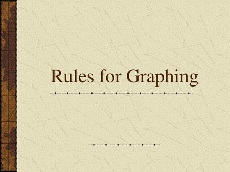 Rules for Graphing.