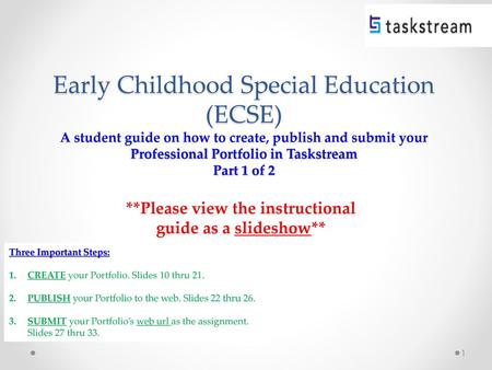 **Please view the instructional guide as a slideshow**