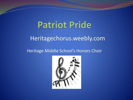 Heritage Middle School’s Honors Choir