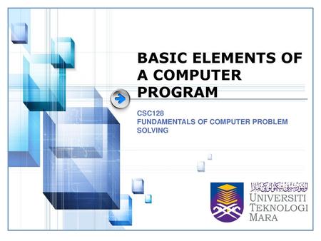 BASIC ELEMENTS OF A COMPUTER PROGRAM