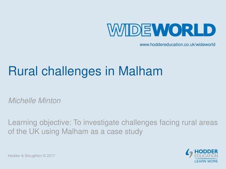 Rural challenges in Malham
