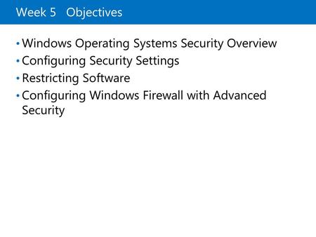 Configuring Windows Firewall with Advanced Security