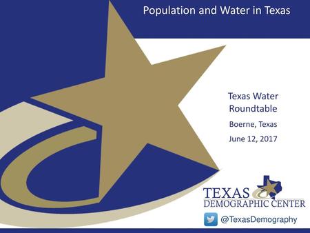 Population and Water in Texas