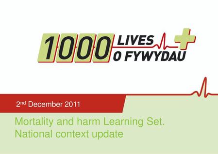 Mortality and harm Learning Set. National context update