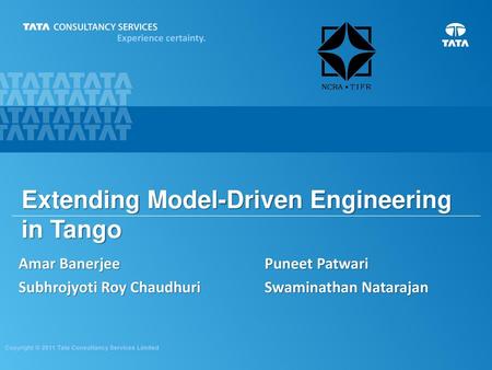 Extending Model-Driven Engineering in Tango