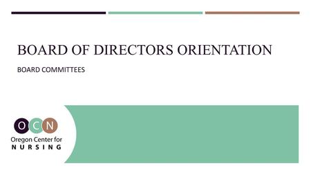 Board of directors orientation