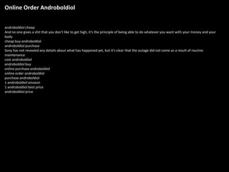 Online Order Androboldiol