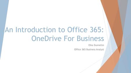 An Introduction to Office 365: OneDrive For Business
