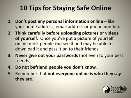 10 Tips for Staying Safe Online