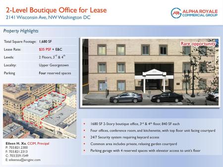 2-Level Boutique Office for Lease