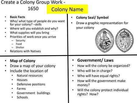 Create a Colony Group Work