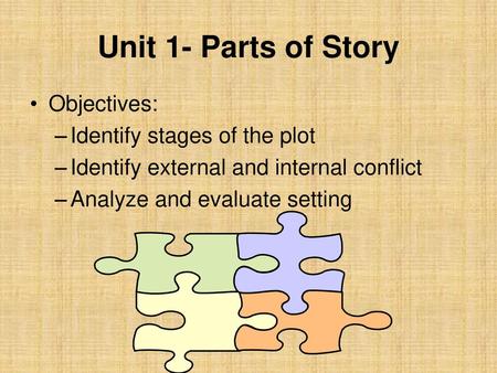 Unit 1- Parts of Story Objectives: Identify stages of the plot