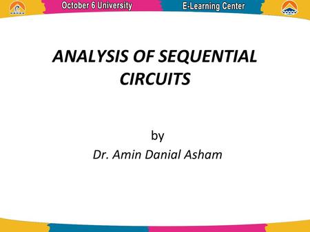 ANALYSIS OF SEQUENTIAL CIRCUITS