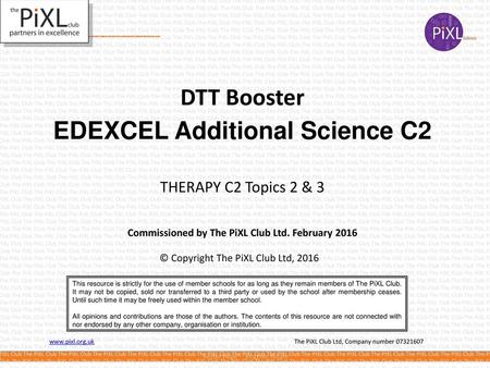 EDEXCEL Additional Science C2