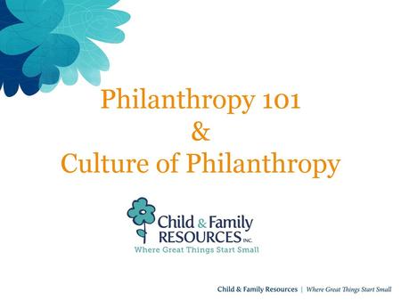 Culture of Philanthropy