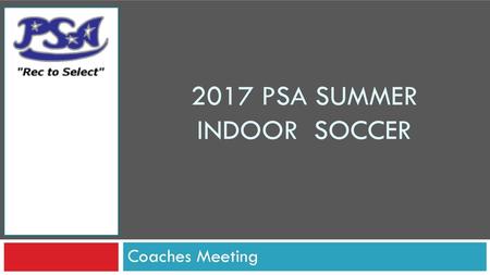 2017 PSA Summer indoor Soccer