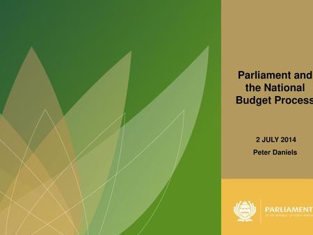 Parliament and the National Budget Process