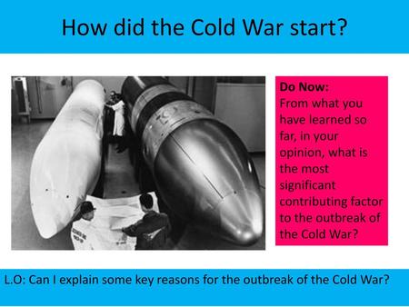 How did the Cold War start?