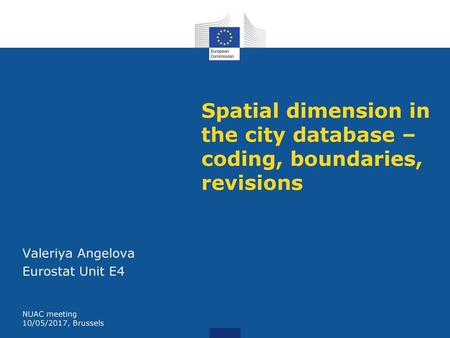 Spatial dimension in the city database – coding, boundaries, revisions