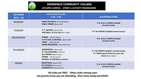 GREENFIELD COMMUNITY COLLEGE