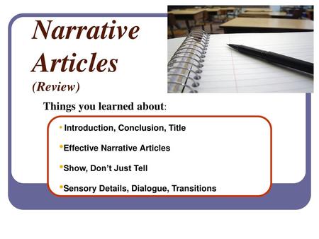 Narrative Articles (Review)